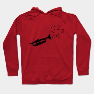 Harmonious Melodies: Trumpet and Musical Notes Hoodie